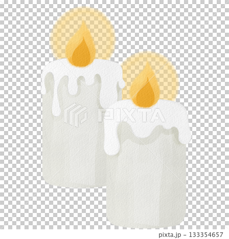 Watercolor style candle illustration 133354657