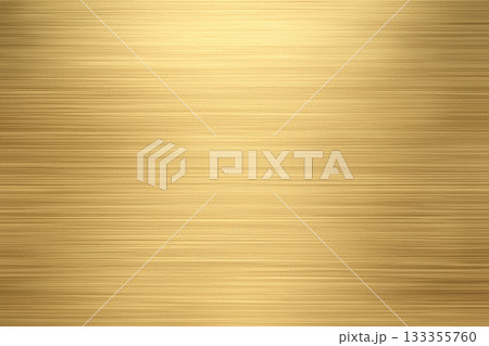 高級感を演出するゴールドのヘアラインテクスチャ背景 ー 洗練と輝きのメタリック素材 133355760
