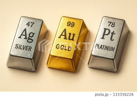 Gold, Silver, and Platinum Ingots／金・銀・プラチナの地金 133356226