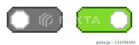 8-bit pixel art toggle ui icon set 133356305