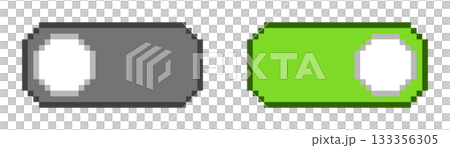 8-bit pixel art toggle ui icon set 133356305