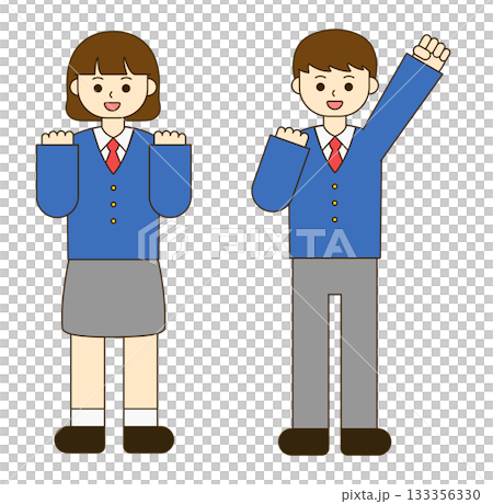 illustration of boy and girl students illustration of boy and girl students 133356330