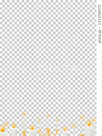 水彩風のキャンドルフレームのイラスト 水彩風のキャンドルフレームのイラスト 133356472