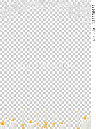 Watercolor style candle frame illustration 133356473