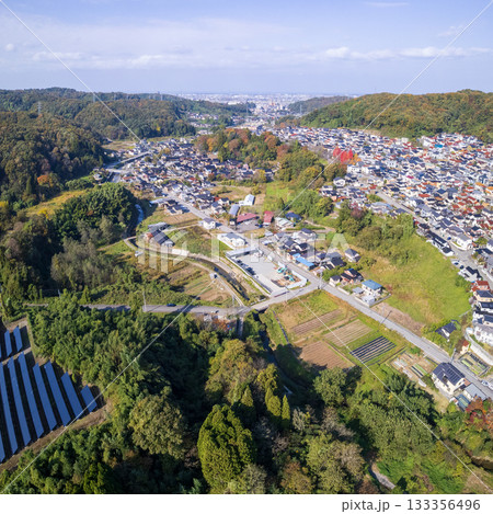 金沢市夕日寺町・東長江町周辺からのドローン空撮・海側 金沢市夕日寺町・東長江町周辺からのドローン空撮・海側 133356496