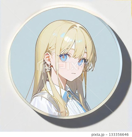 アイコン風の金髪の少女 アイコン風の金髪の少女 133356646