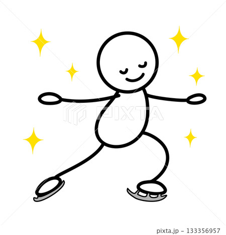 キラキラ輝く魅力的なスケート選手 133356957