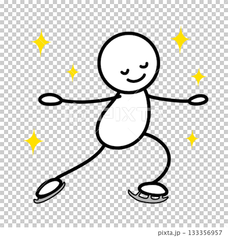 キラキラ輝く魅力的なスケート選手 133356957