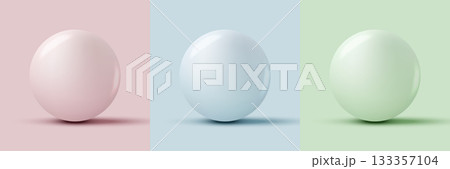 pastel spheres circle 3d abstract background soft gradient geometric shapes arranged in clean minimal layout for modern design and creative visual projects 133357104