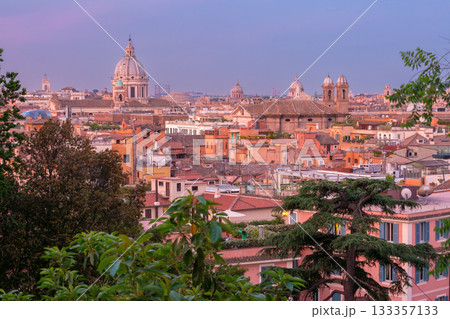 Rome skyline at sunrise, Italy Rome skyline at sunrise, Italy 133357133
