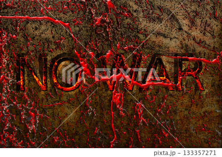 反戦のイメージ, NO WAR,血塗られた反戦の壁 133357271