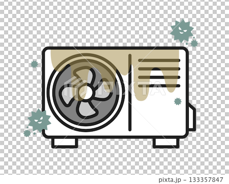 汚れた室外機のアイコンイラスト 汚れた室外機のアイコンイラスト 133357847