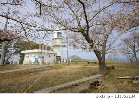 余部崎灯台と桜風景 余部崎灯台と桜風景 133358134