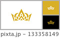 Golden Geometric Crown vector for Royal and Luxury Brand 133358149