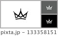Sharp Abstract Crown Icon for Modern Royal Brand 133358151