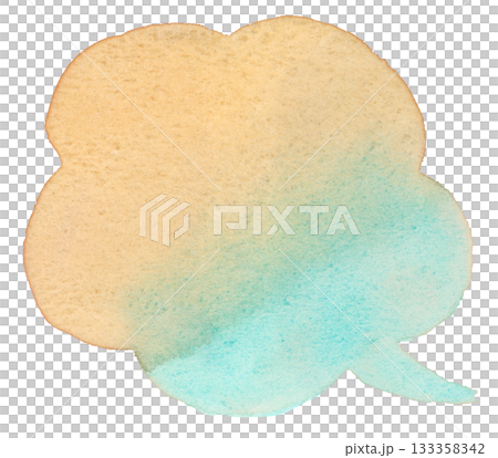 Hand-drawn speech bubble (transparent watercolor) 133358342
