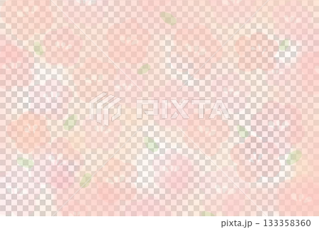 ピンクのかわいい水彩の梅の花の背景イラスト 133358360