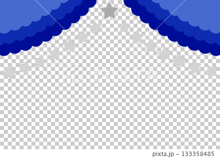 Dark blue ruffled curtains and gray stars Dark blue ruffled curtains and gray stars 133358485