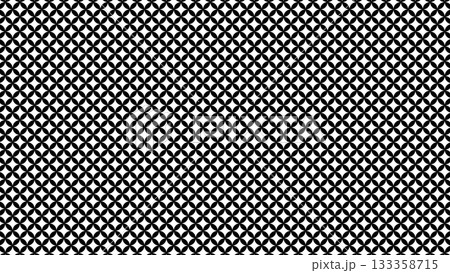 黒の七宝模様透過パターン素材 133358715