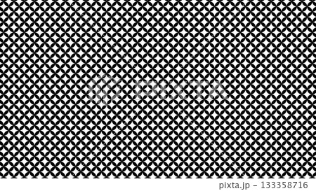 白黒七宝模様のパターン素材 白黒七宝模様のパターン素材 133358716