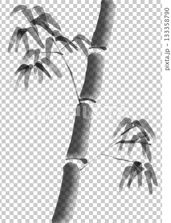 竹墨畫插圖 133358790