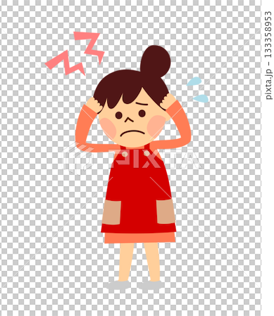 頭痛がする女性 133358953
