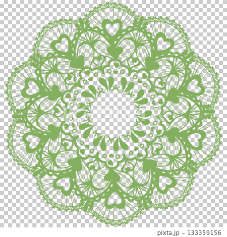 Yellow-green lace with heart patterns Yellow-green lace with heart patterns 133359156