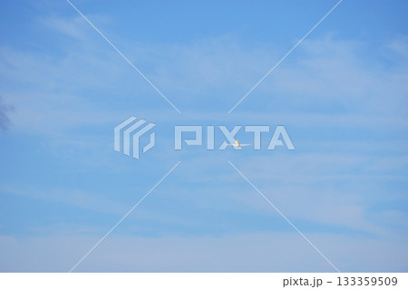 青空を飛ぶ飛行機 青空を飛ぶ飛行機 133359509