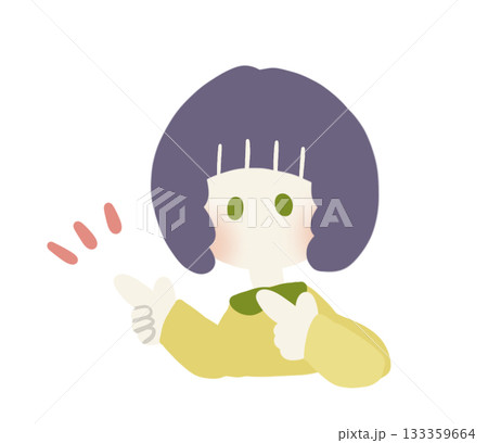 指を指している女の子 133359664