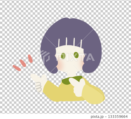 指を指している女の子 133359664