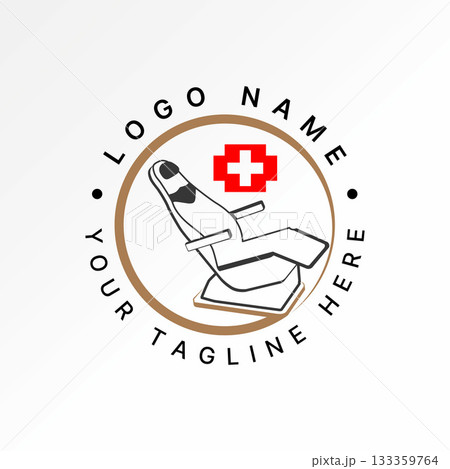 Dental patient chair and plus health care smile mouth teeth oral hospital clinic logo design graphic concept creative premium vector stock image top 133359764