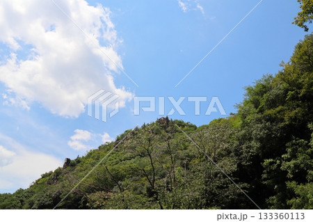 岡山県総社市槙谷　夏の豪渓　国指定名勝地 133360113