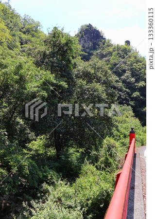 岡山県総社市槙谷　夏の豪渓　国指定名勝地 133360115