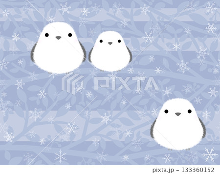 シマエナガのシームレスパターン　B-2 133360152