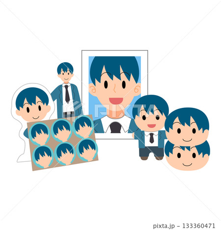 推しのグッズを並べた「推し祭壇」のイラスト 133360471