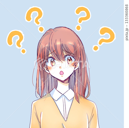 疑問がある女子学生 口パク 疑問がある女子学生 口パク 133360868