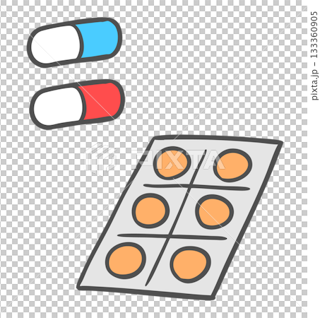 登山、旅行用携帯常備薬のセット 133360905