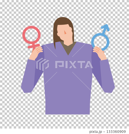 性別に悩みを持つ人物 性別に悩みを持つ人物 133360909