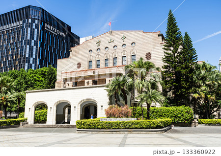 Architecture view of the Zhongshan Hall in Taipei, Taiwan. It is a historical building that was originally to the Taipei City Public Auditorium. 133360922