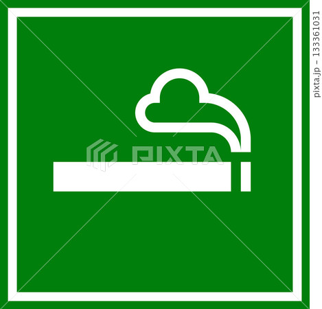 Smoking area sign, smoking allowed zone icon, smoking lounge label, smoking room symbol 133361031