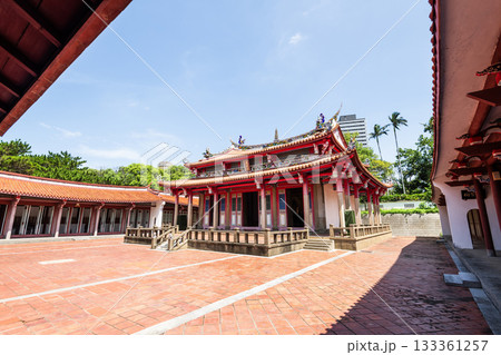 View of the Confucius Temple in Hsinchu City, Taiwan. This is a historic heritage site featuring a Chinese-style building that is over a hundred years old. View of the Confucius Temple in Hsinchu City, Taiwan. This is a historic heritage site featuring a Chinese-style building that is over a hundred years old. 133361257