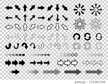 各種箭頭插圖集 133361349
