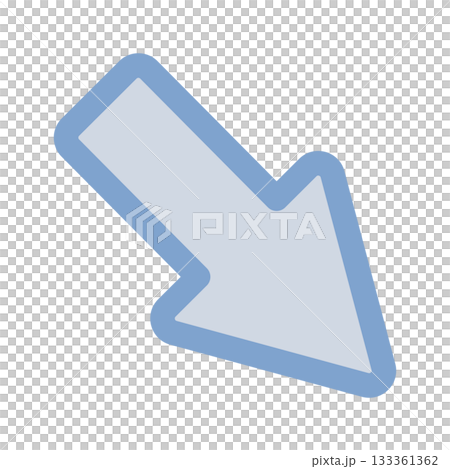 下降する下向きの矢印のイラスト 133361362