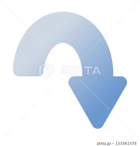 下降する下向きの矢印のイラスト 133361378