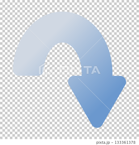 下降する下向きの矢印のイラスト 133361378