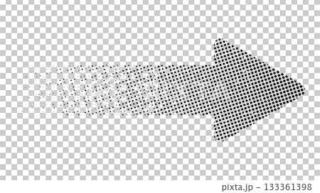 ハーフトーンの右向き矢印のイラスト 133361398
