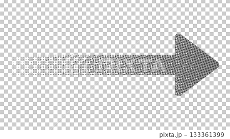 ハーフトーンの右向き矢印のイラスト 133361399