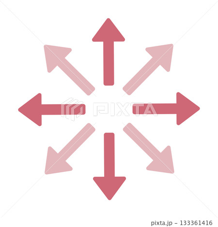 八方向を指す矢印のイラスト 133361416