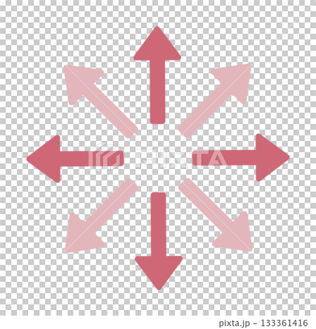 八方向を指す矢印のイラスト 133361416