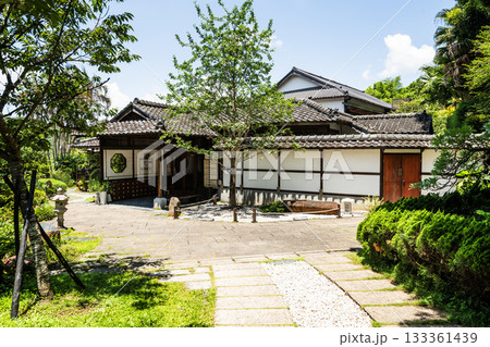 View of the Beitou Museum in Taipei, Taiwan (sometimes known as the Taiwan Folk Arts Museum). It was built during the Japanese colonial era. 133361439